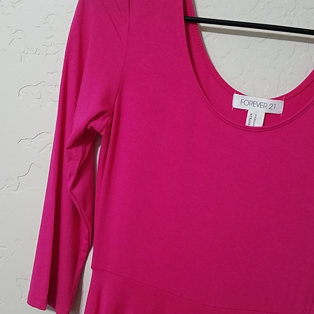 Forever 21 Fuchsia Stretchy Knit Dress